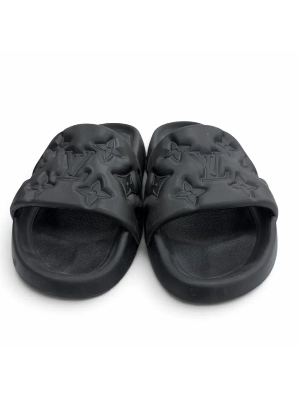Louis Vuitton Waterfront Line Rubber Monogram Sandals Black